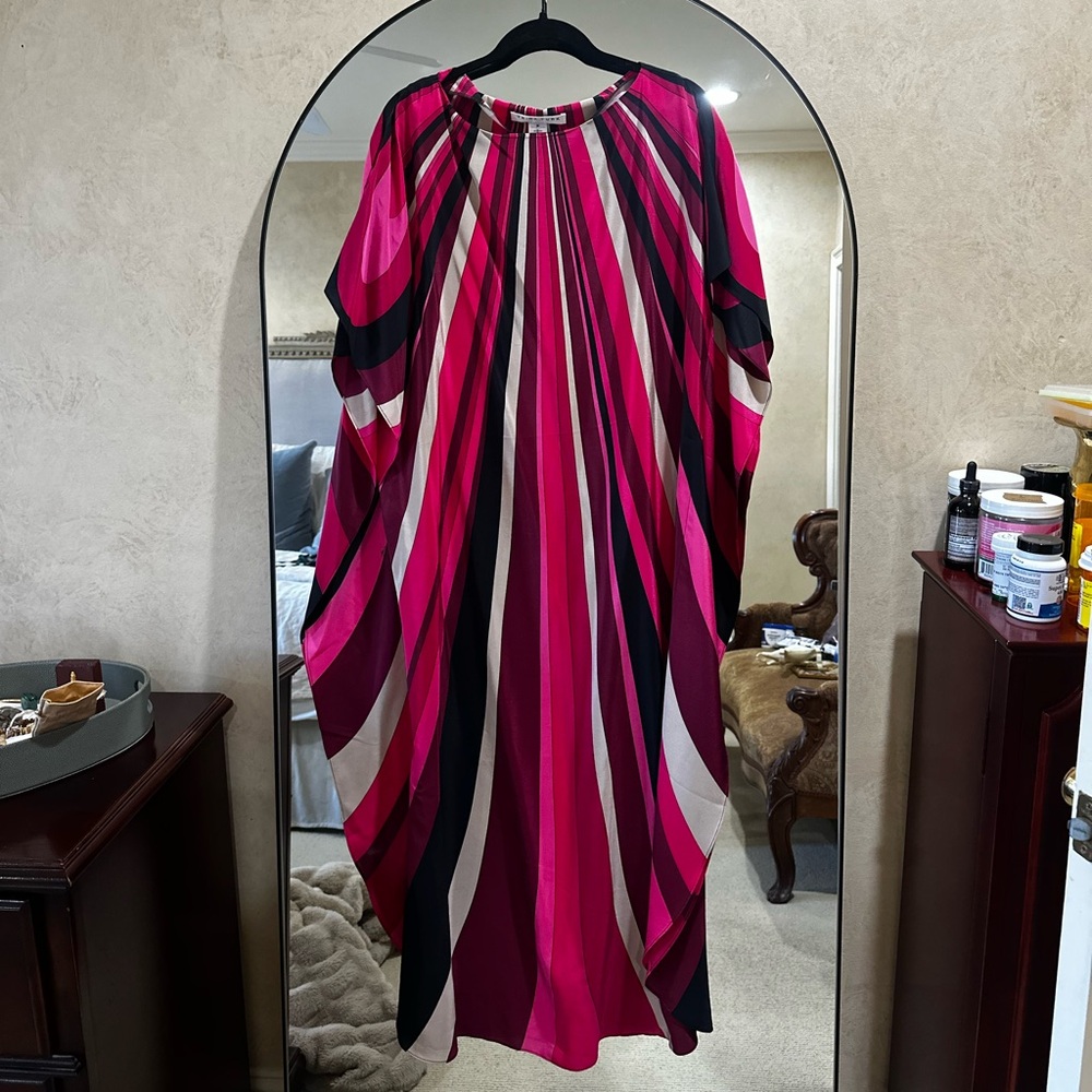 Trina Turk Jalani Maxi Caftan Dress - Wynwood Waves Silk